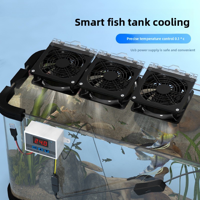 Marine Aquarium Chiller - Ventilatore USB Intelligente Silenzioso per Acquario,