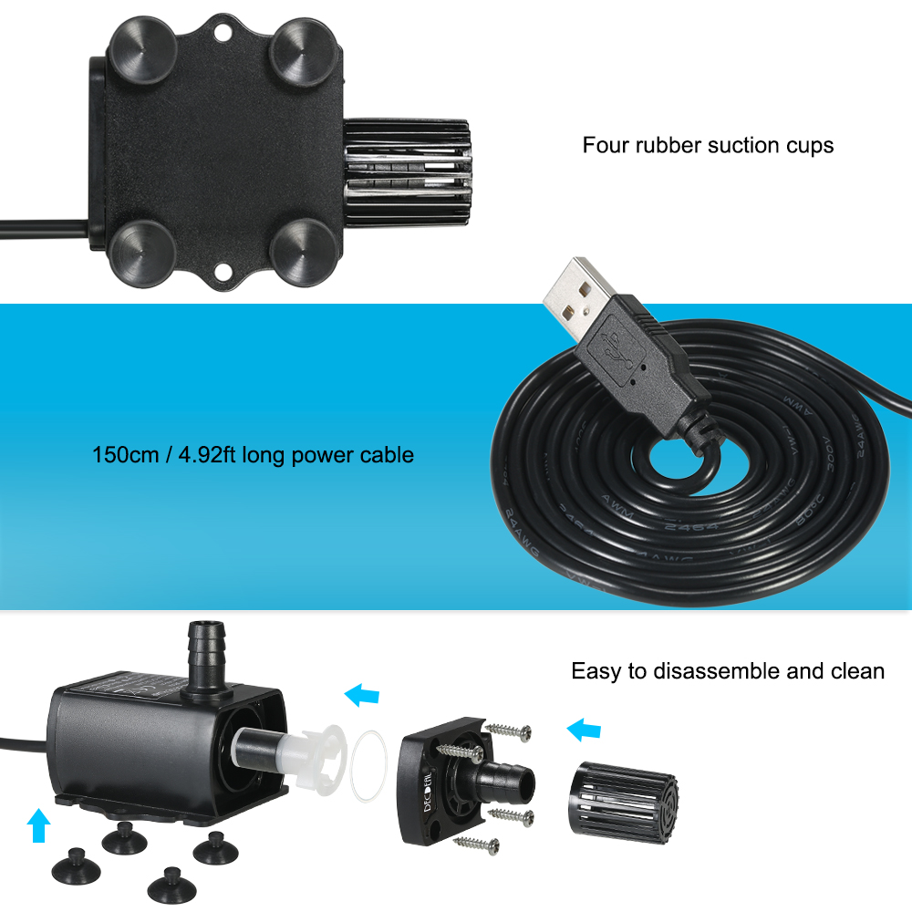 USB DC5V 4.8W Ultra-silenzioso - Marine Aquarium Equipment recensione e prezzo